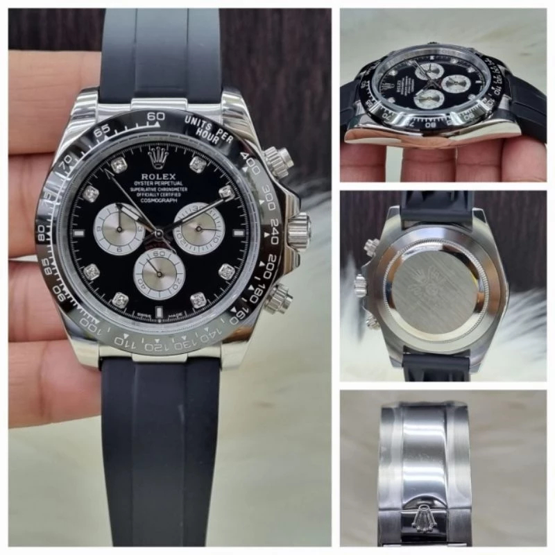 Jam Tangan Pria Rolex Daytona cosmograph rubber 40mm Automatic