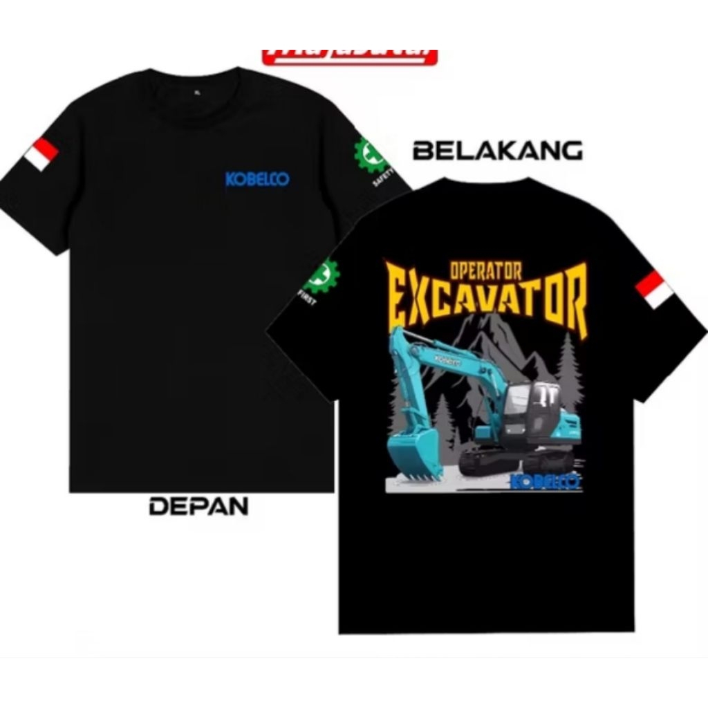 KAOS OPERATOR EXCAVATOR KOBELCO Desain Terbaru Baju Unisex Kekinian