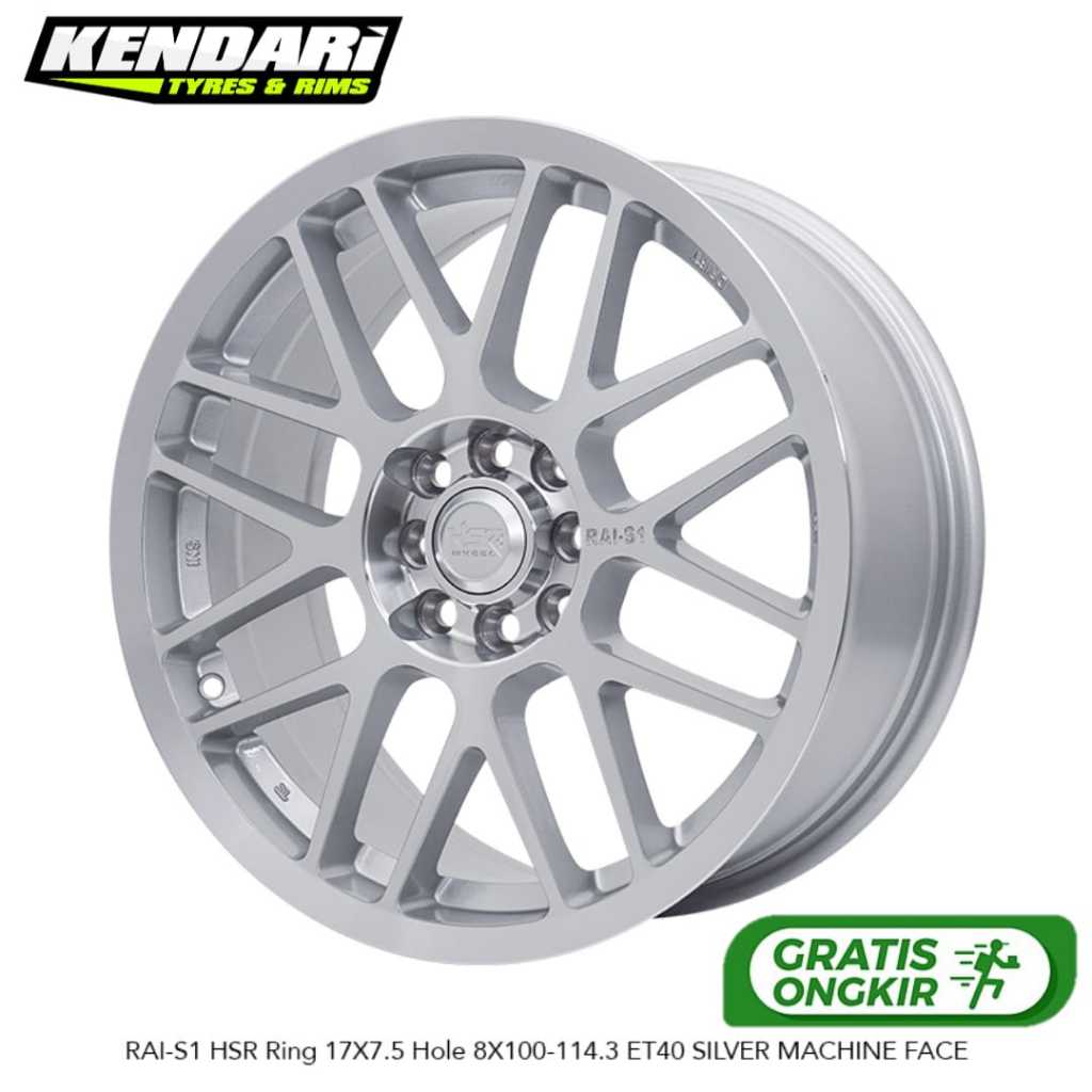 Velg Racing HSR RAI-S1 Ring 17 Untuk Mobil Alvez Raize Yaris Rocky R17