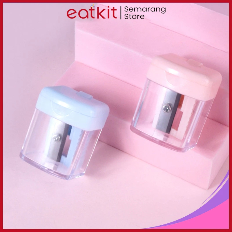 

Aimilo Rautan Serutan Pensil Putar Sharpener Dengan Penutup Rautan Pastel Aesthetic