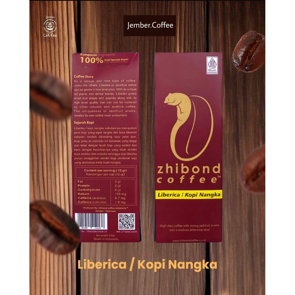 

Kopi Liberica (Aroma Nangka) Premium Bubuk – Zhibond Coffee 100gr (Asli Jember, Halal, Specialty Coffee)