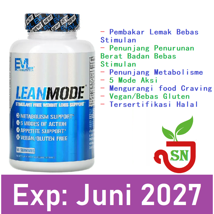 EVL Nutrition, LeanMode, 150 Veggie Capsules, Fat Burner, Langsing, membantu menguruskan badan