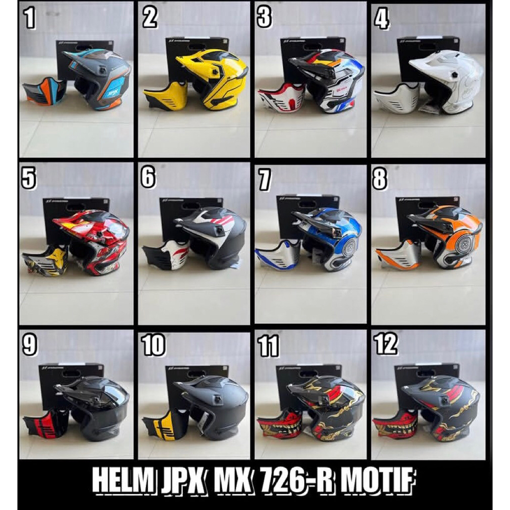 helm jpx mx 726-r motif