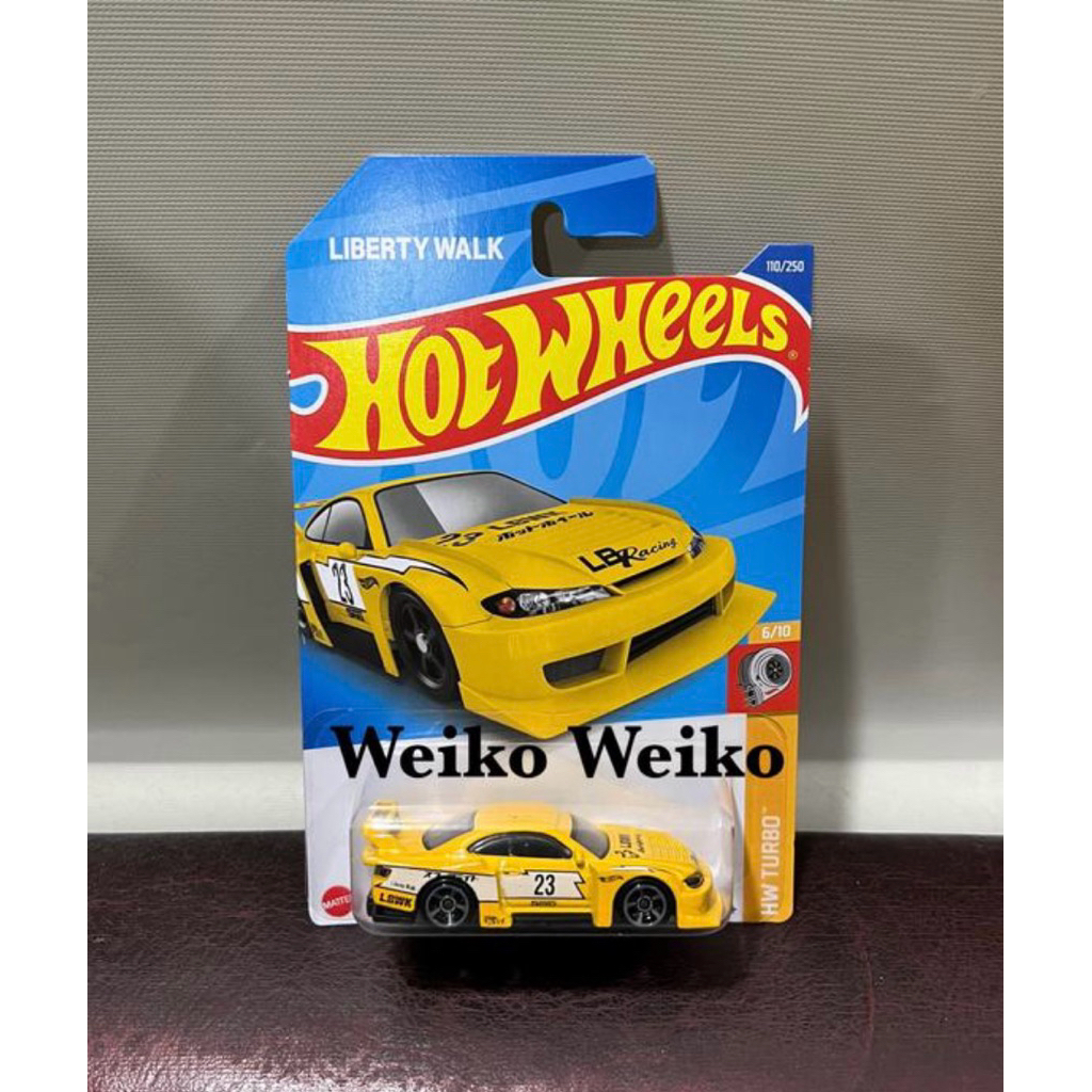 hotwheels liberty walk silhouette nissan silvia s15 lbwk kuning