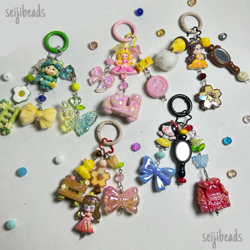 seijibeads - disney princess series - keychain princess - bagcharm disney princess - gantungan tas