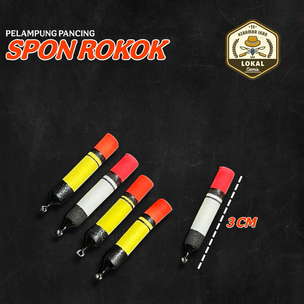 Pelampung pancing Spons Rokok 3 cm | Kambangan spons bisa starlet
