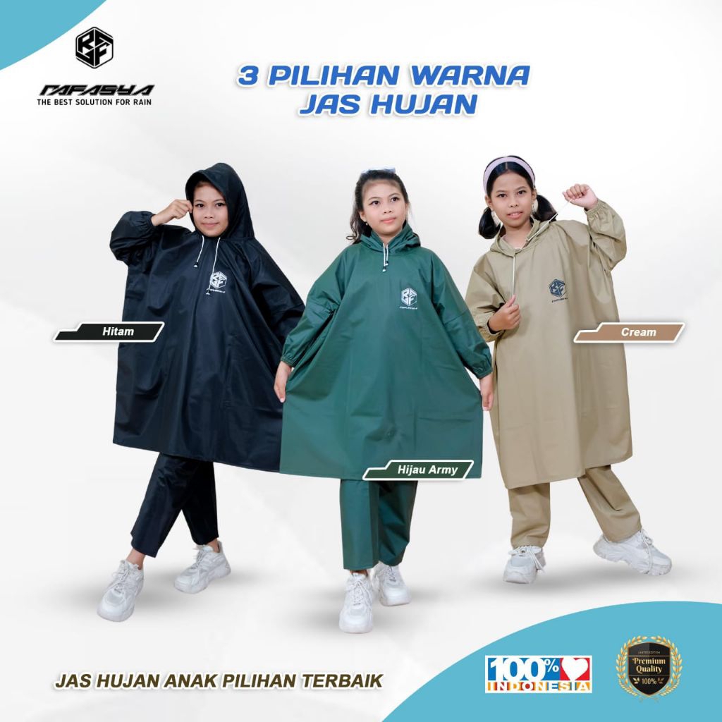 jas hujan ponco anak terbaik usia 7-12 tahun