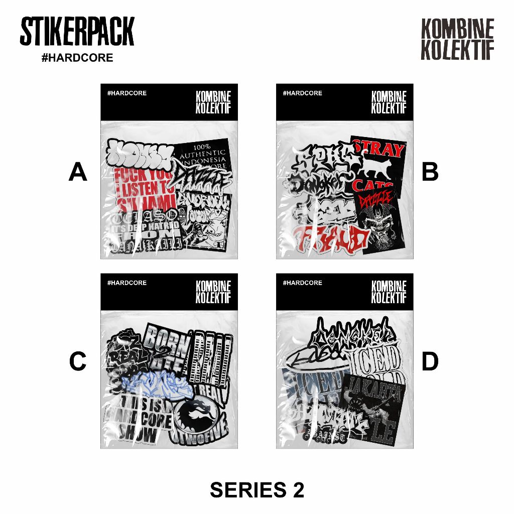 

Stikerpack Band Hardcore Series 2