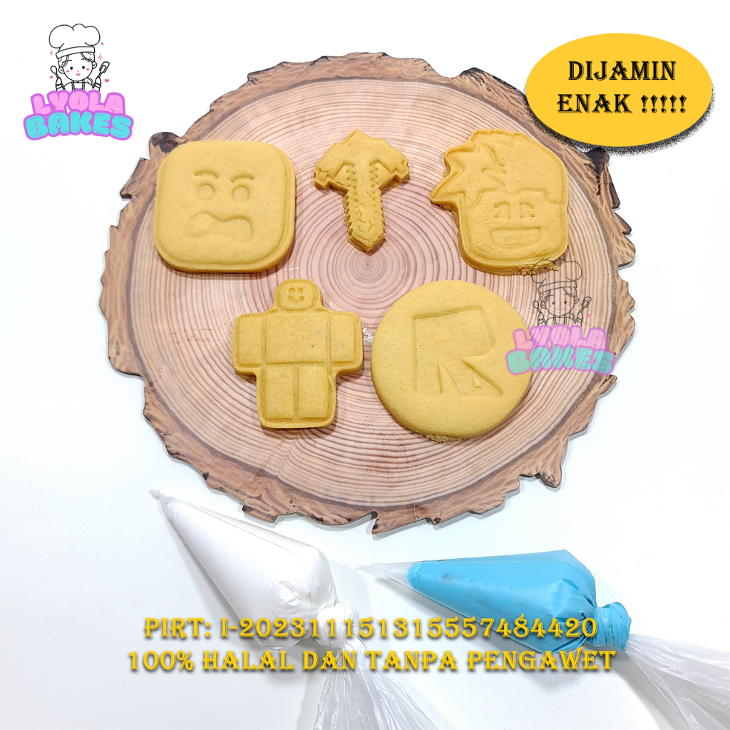 

COOKIES ROBLOX DIY KIT 5 PCS + 2 ICING SUGAR 1 PAKET