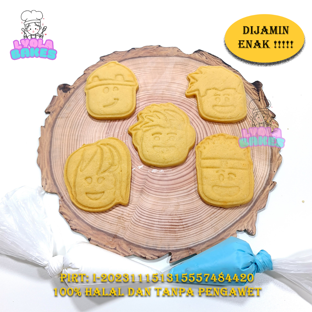 

COOKIES ROBLOX DIY KIT SEPAKET 5 PCS + 2 ICING SUGAR