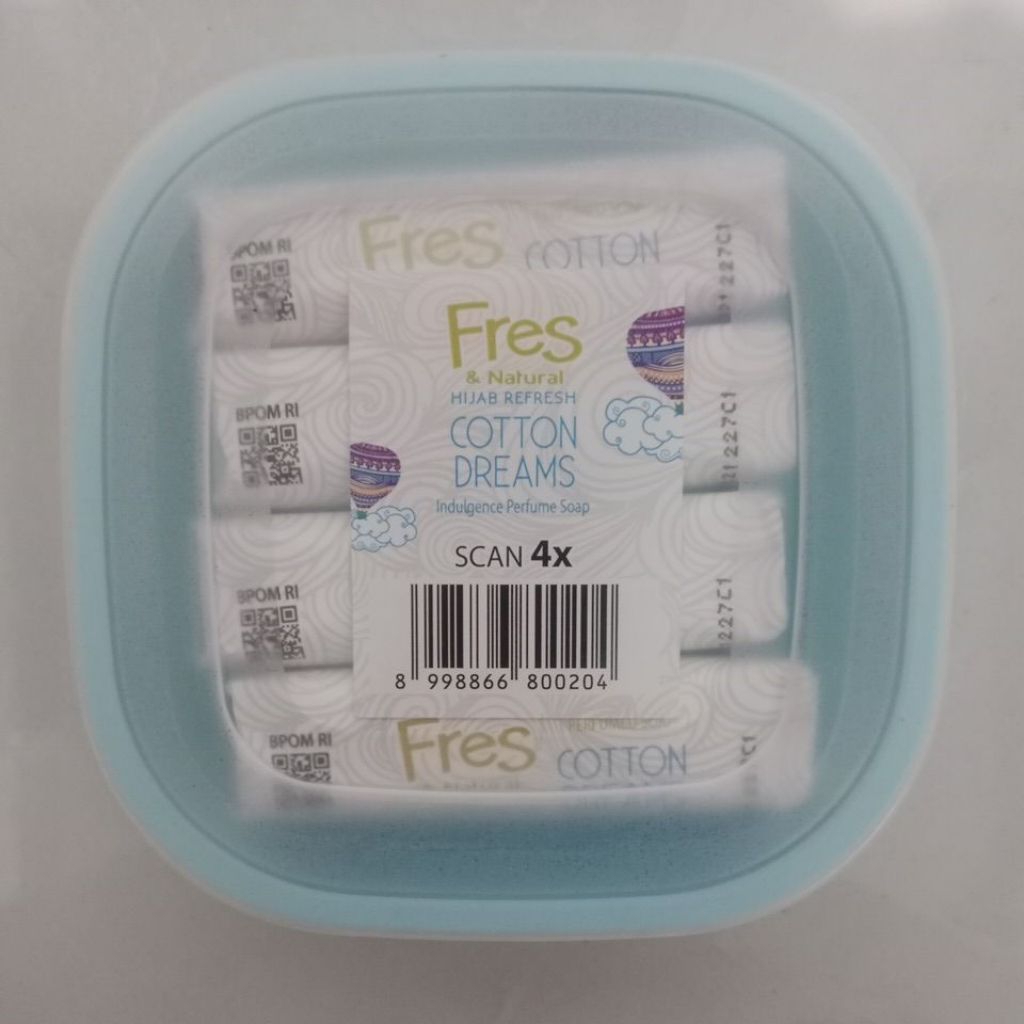 sabun mandi fres & natural hijab fresh cotton dreams 4pcs