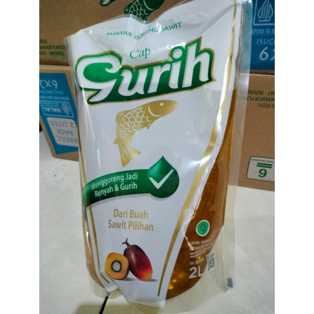 Minyak Goreng Gurih 2 Liter isi 6 Pouch / Minyak Goreng 1 dus / Minyak Goreng Gurih 2 liter / Minyak