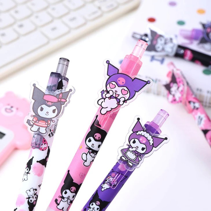 

Kiddypicks - Pena Motif Kuromi / Gel Mekanik Karakter / Shallow Pen Alat Tulis