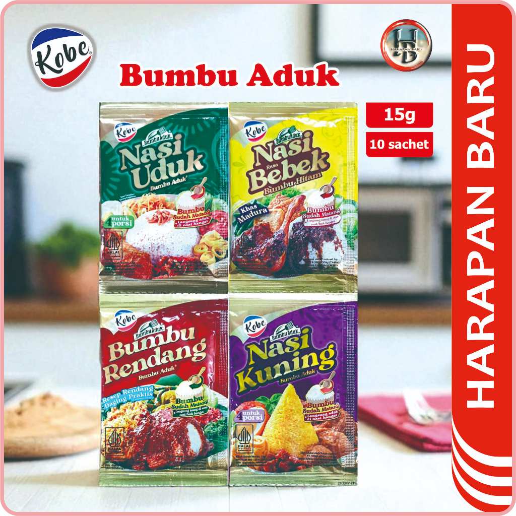 

Kobe Bumbu Aduk - 10 sachet - Bumbu Matang Tinggal Tuang dan Aduk