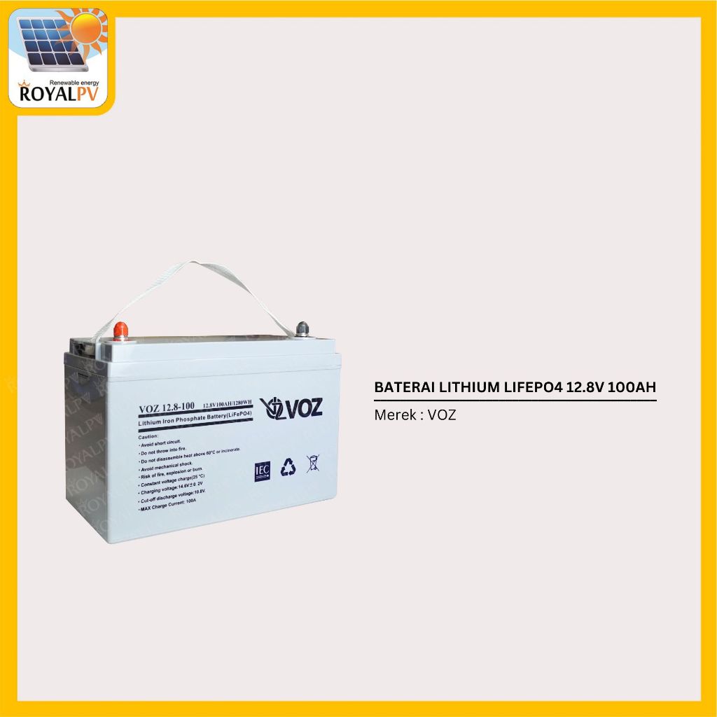 Baterai voz ups lithium lifepo4 12v 100ah, Baterai voz ups lithium lifepo4 12.8v 100ah