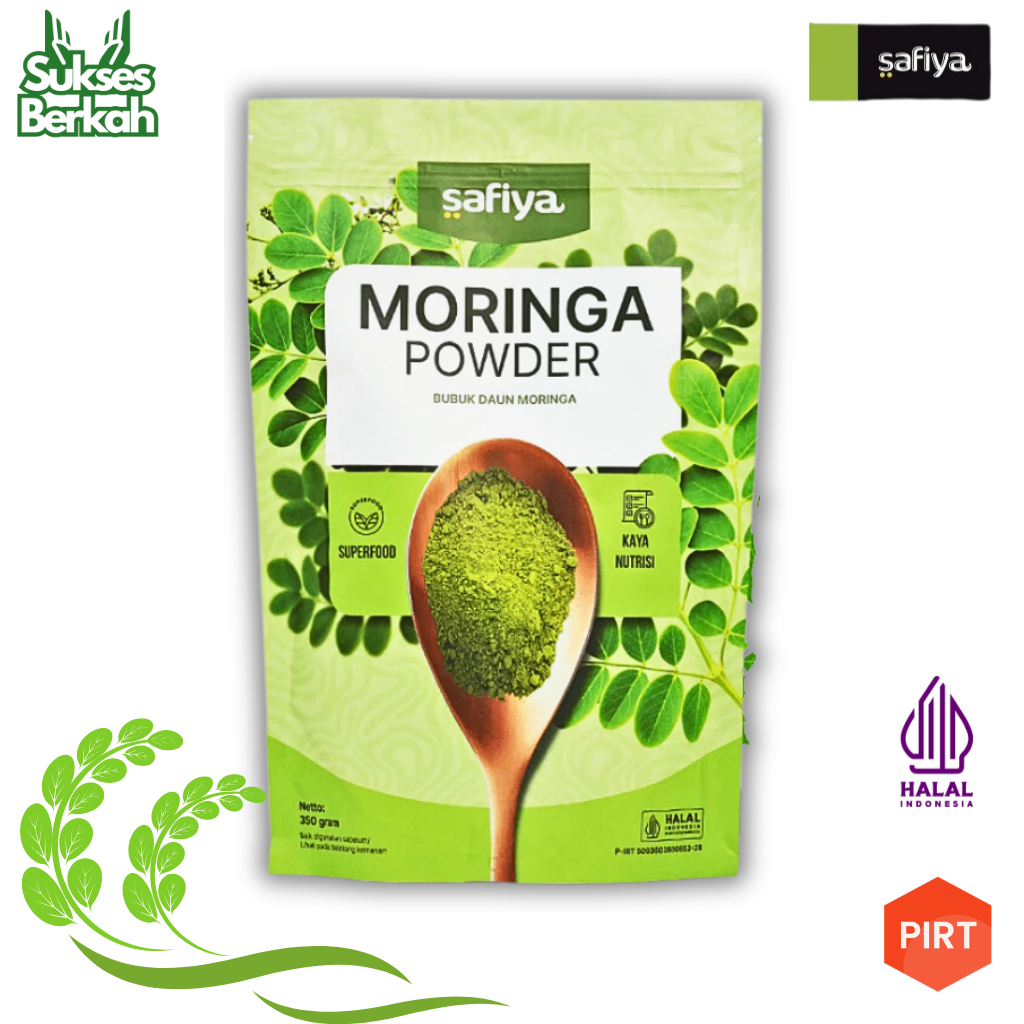 

Safiya Daun Kelor Moringa Bubuk Premium Pure Organik Herbal Kesehatan Osteoporosis anti oksidan