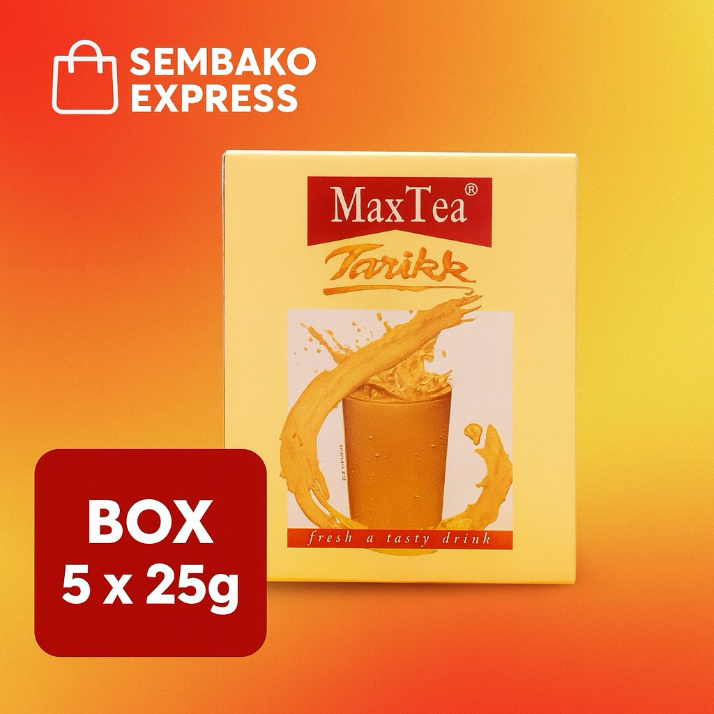 

MaxTea Tarikk Box 5 x 25g – Teh Tarik Instan Segar dan Praktis