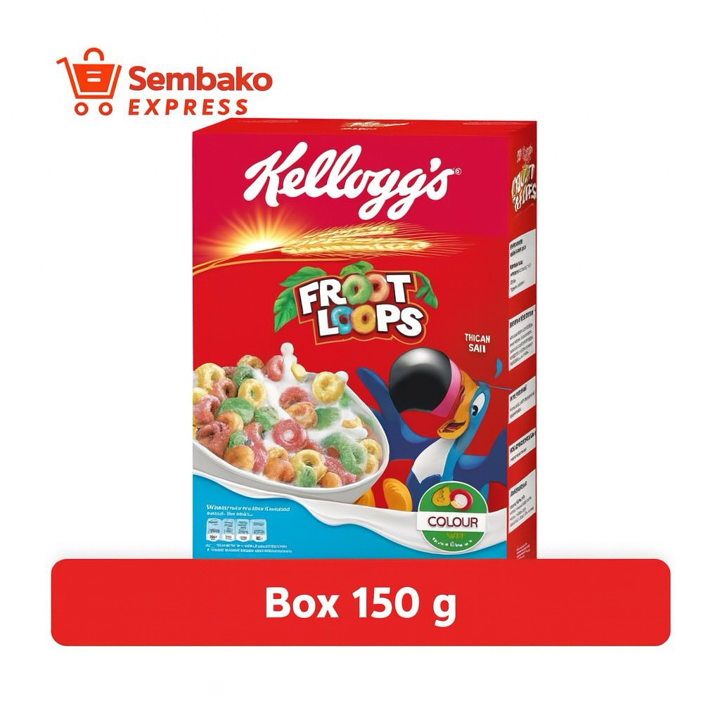 

Kellogg’s Froot Loops Cereal Box 150g – Sereal Warna-Warni Rasa Buah