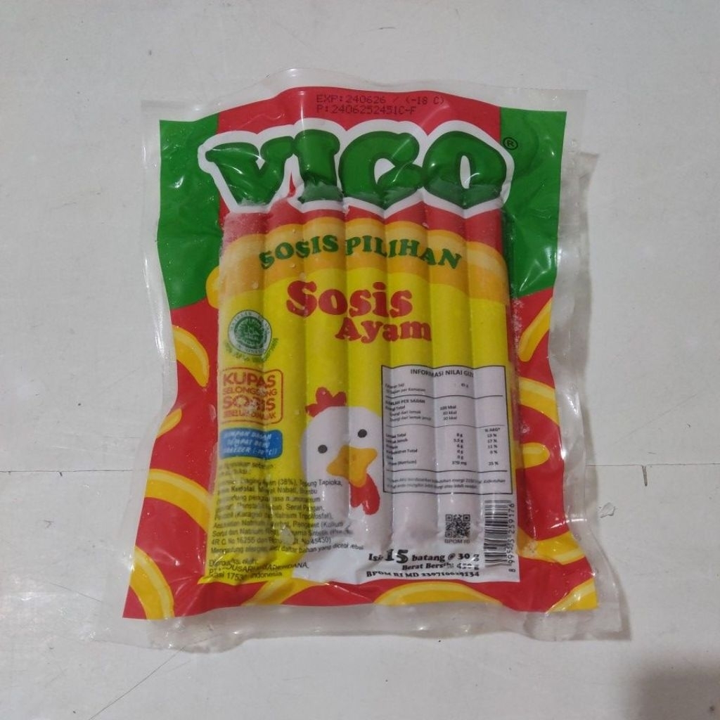 

Vigo Sosis Ayam long isi 15 450gr