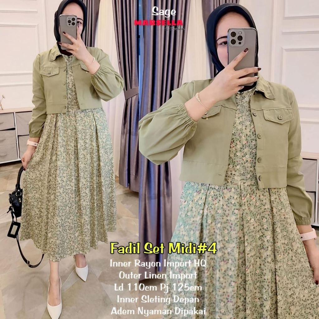 fadil gamis outer set by marsela jaket jeans crop gamis susun dress import gamis jaket warna warni g