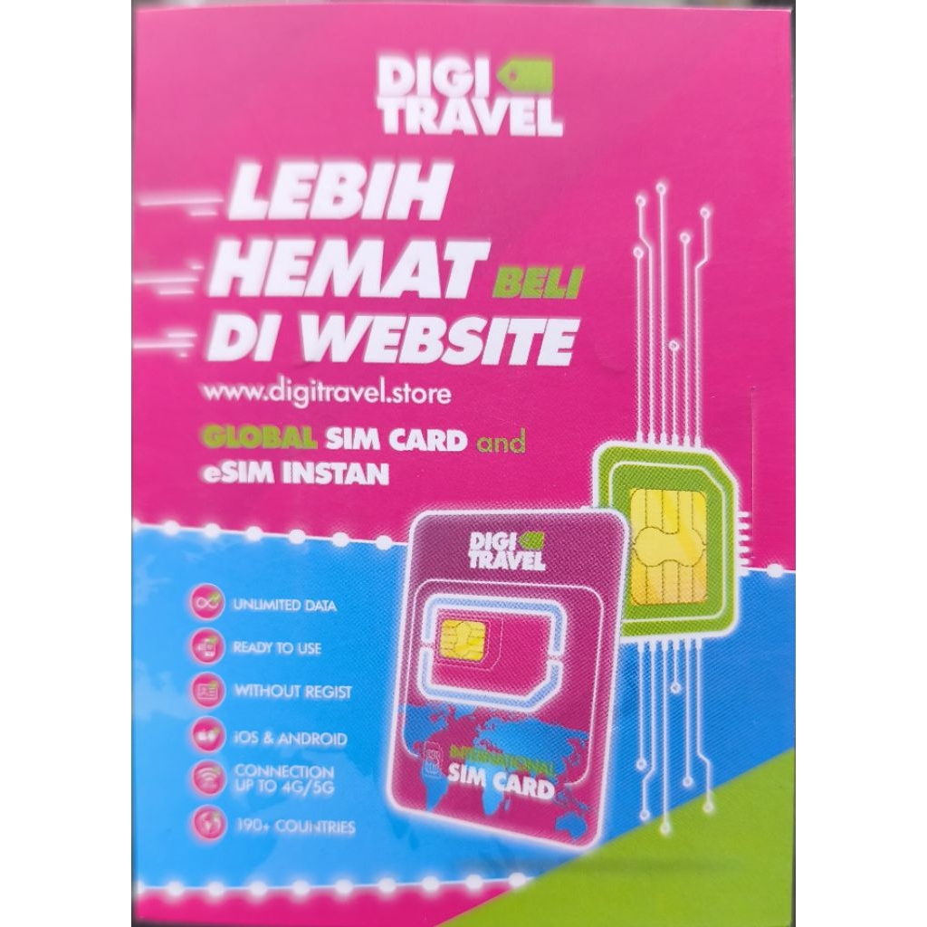 Kartu e-sim malaysia, singapore, thailand digi travel