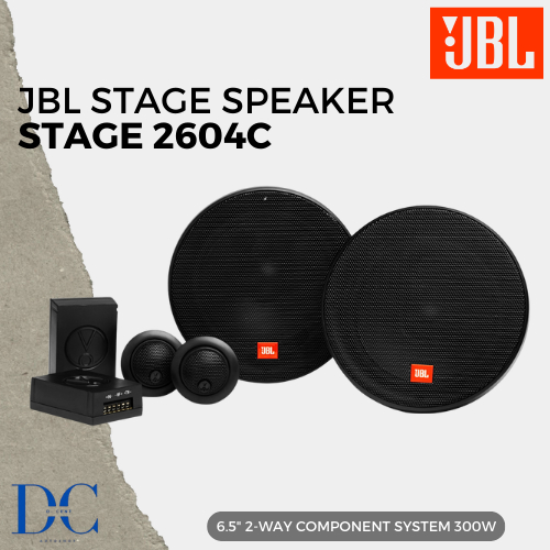 Speaker 2-Way Component Mobil - Speaker JBL Stage 2604C - 6.5 Inch 2-Way Compopnent System - 100% Or