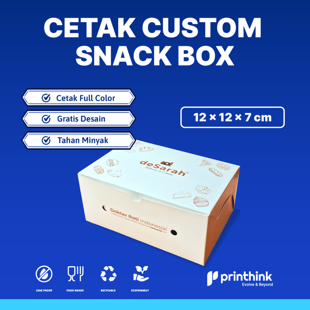 

Snack Box Custom Design Gratis Uk 12x12x7cm Ivory290 Min Order 1000Pcs