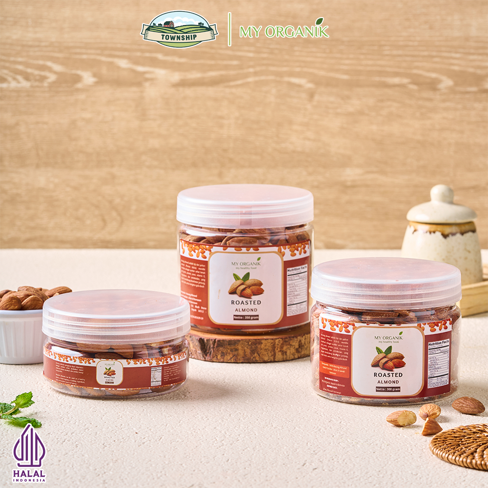 

My Organik Kacang Almond Panggang Kupas Premium Organik Roasted Almond Original Natural