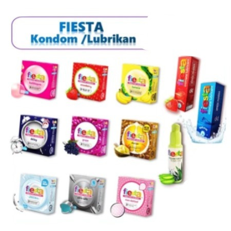 Aurabaik Kondom Fiesta / party pack mix / lubricant Sutra pelumas