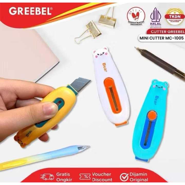 

Mini Cutter MC- 1005 BEAR GREEBEL / Kater Lucu / Cuter karakter / Kater Untuk Anak Sekolah