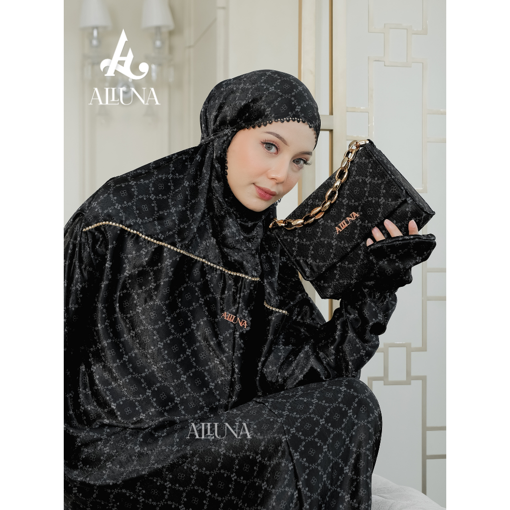 Premium Alluna - Mukena Dewasa Terusan Santorini Silk Kayza Series Traveling