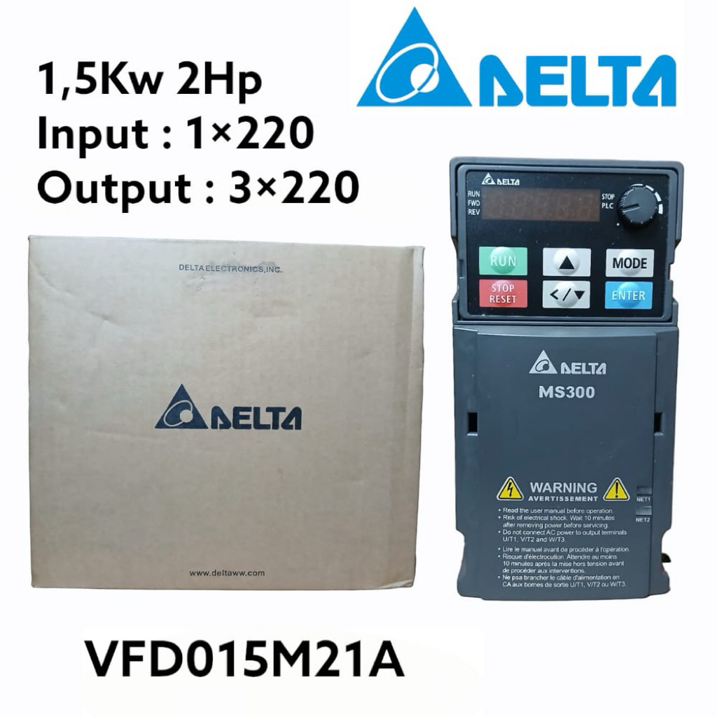INVERTER DELTA VFD015M21A 1,5KW / 2HP