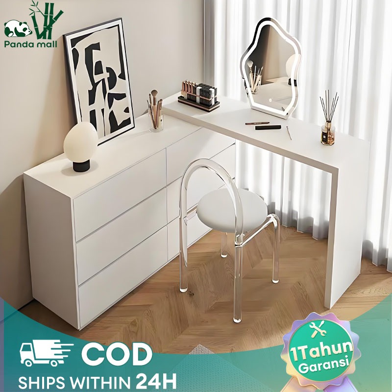 Meja Rias Minimalis Lemari Laci Bedside Table Meja Kamar Tidur Lemari Rias Locker Meja Rias Putih