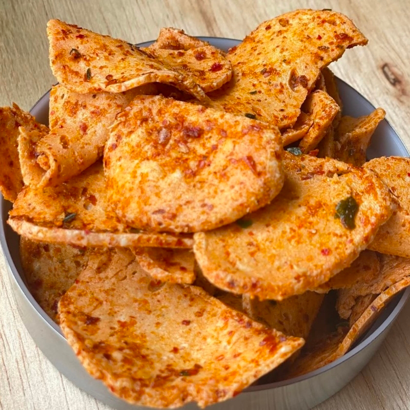 

Basreng Pipih Remuk JAWARA Pedas Extra Cikruh Daun Jeruk