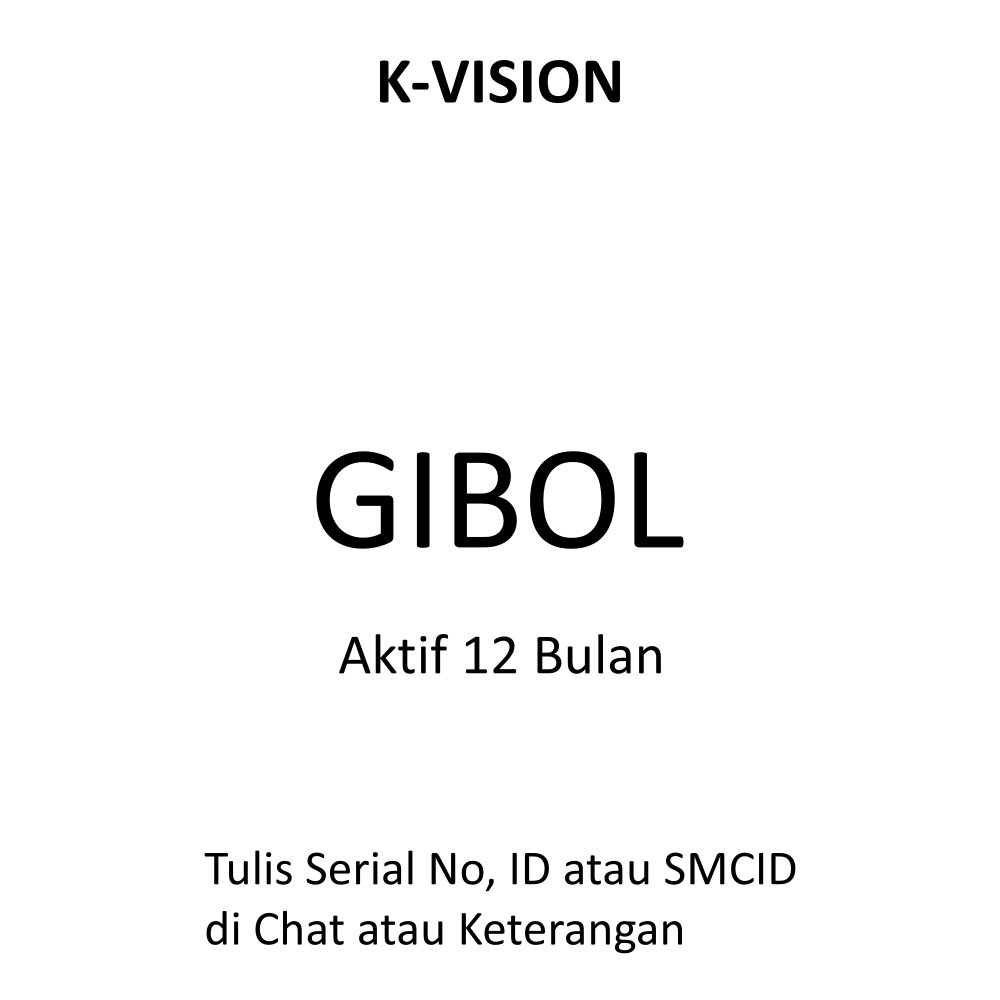 K-VISION PAKET GIBOL 12 BULAN
