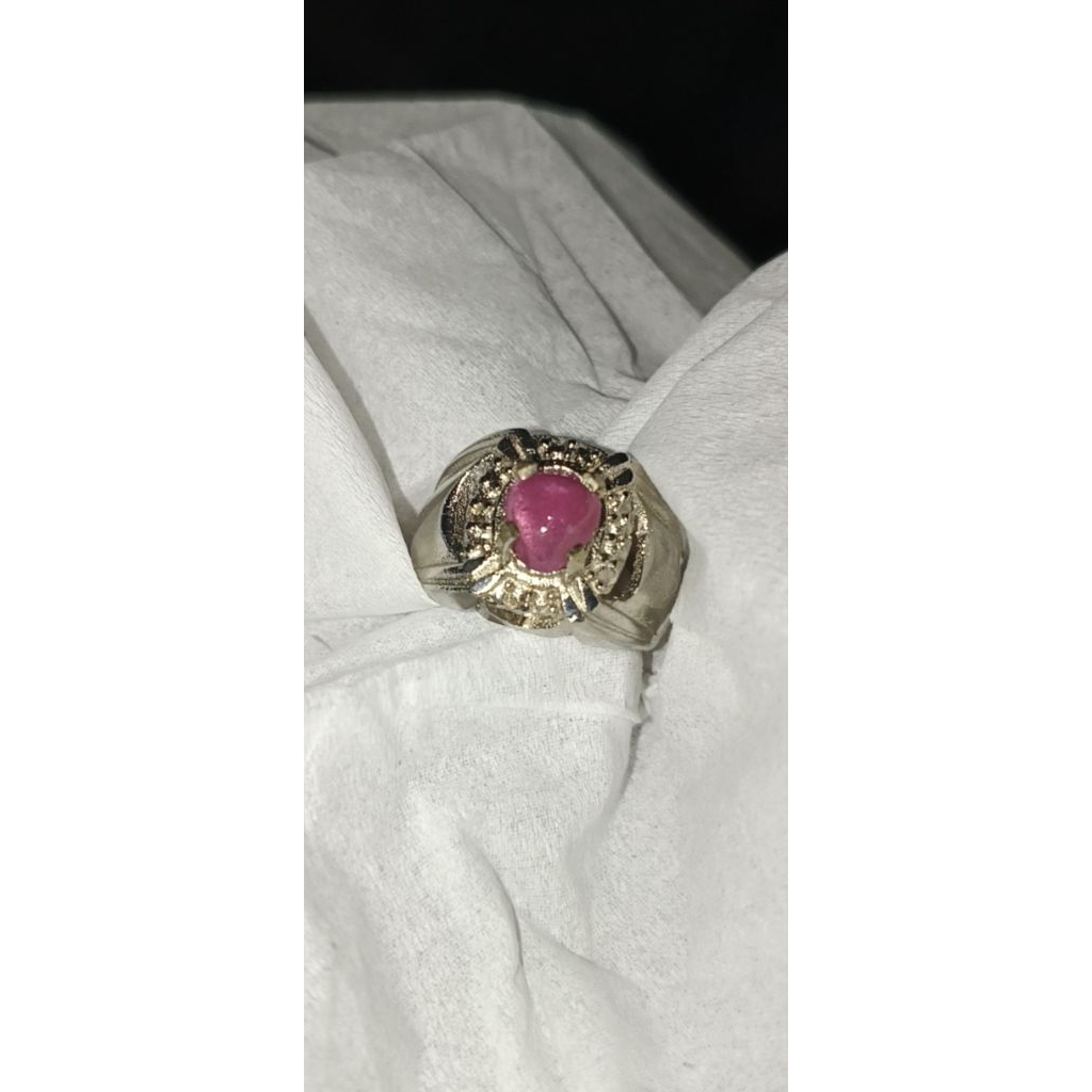 Cincin Natural ruby kristal