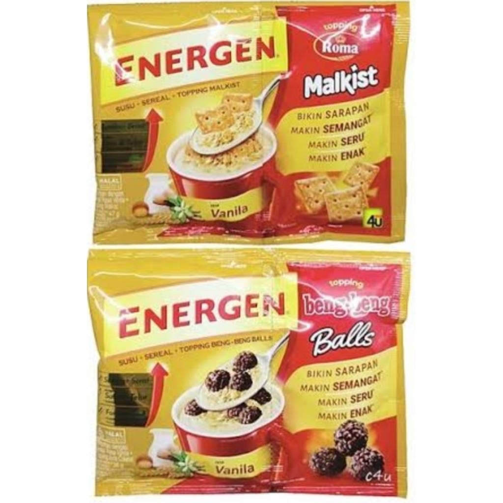 

Energen Vanila topping bang2 balls 1 renceng 10 pcs