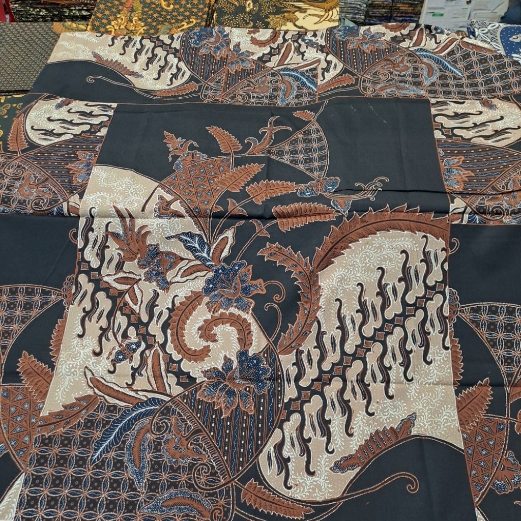 kain batik pola kemeja pria lengan panjang jogja solo tulis campur mewah