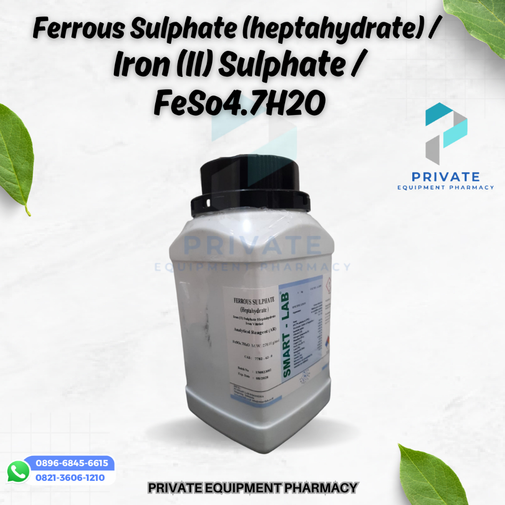 Besi II Sulfat Heptahidrat FeSO4.7H2O Analis SMARTLAB Eceran Per Gram