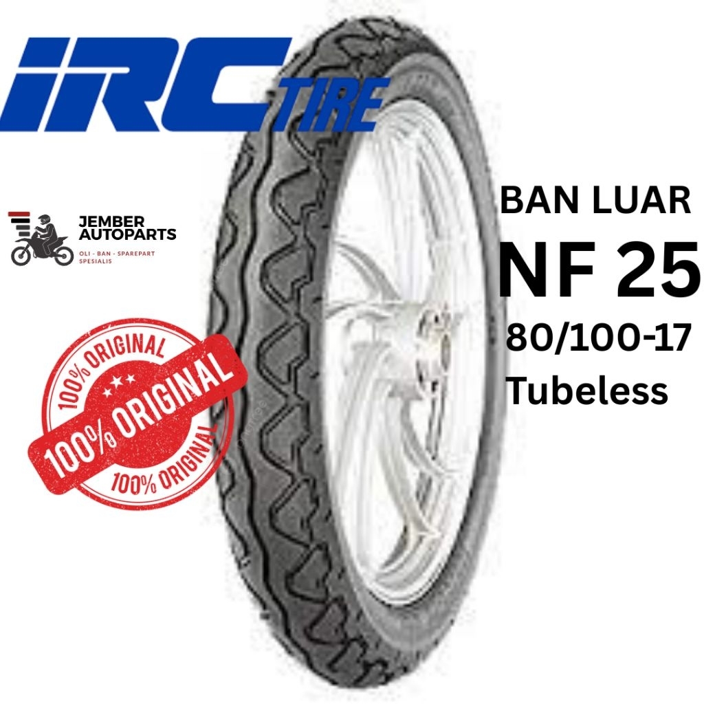 Ban Luar 80/100-17 IRC NF25 Tubeless Motor New Megapro, Verza
