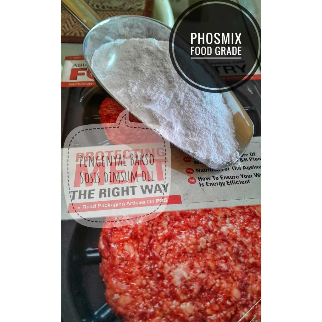 

PHOSMIX FOOD GRADE /PENGEMPUK DAGING PADA MARINASI / PENGENYAL BAKSO - PHOSMIX JERMAN ( 1 kg )