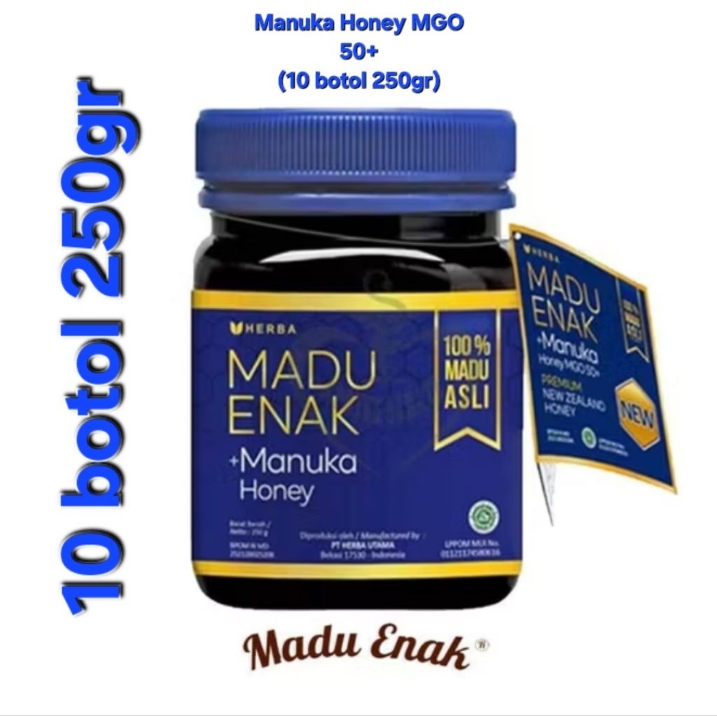

10 Botol Madu Manuka 250gr MGO 50+ ED 2028