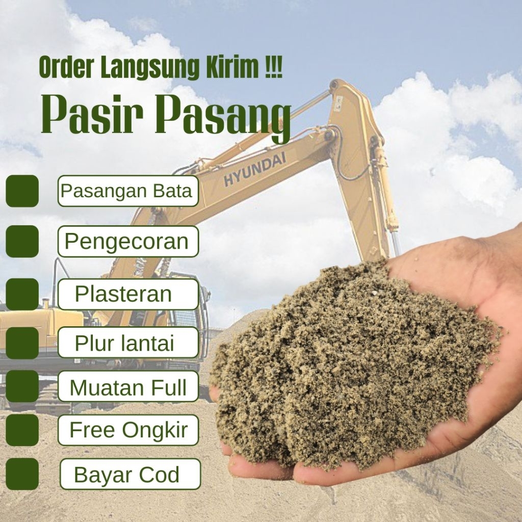 Pasir Pasang 1 Truk 6 Kubik Pengiriman Jabodetabek Free Ongkir