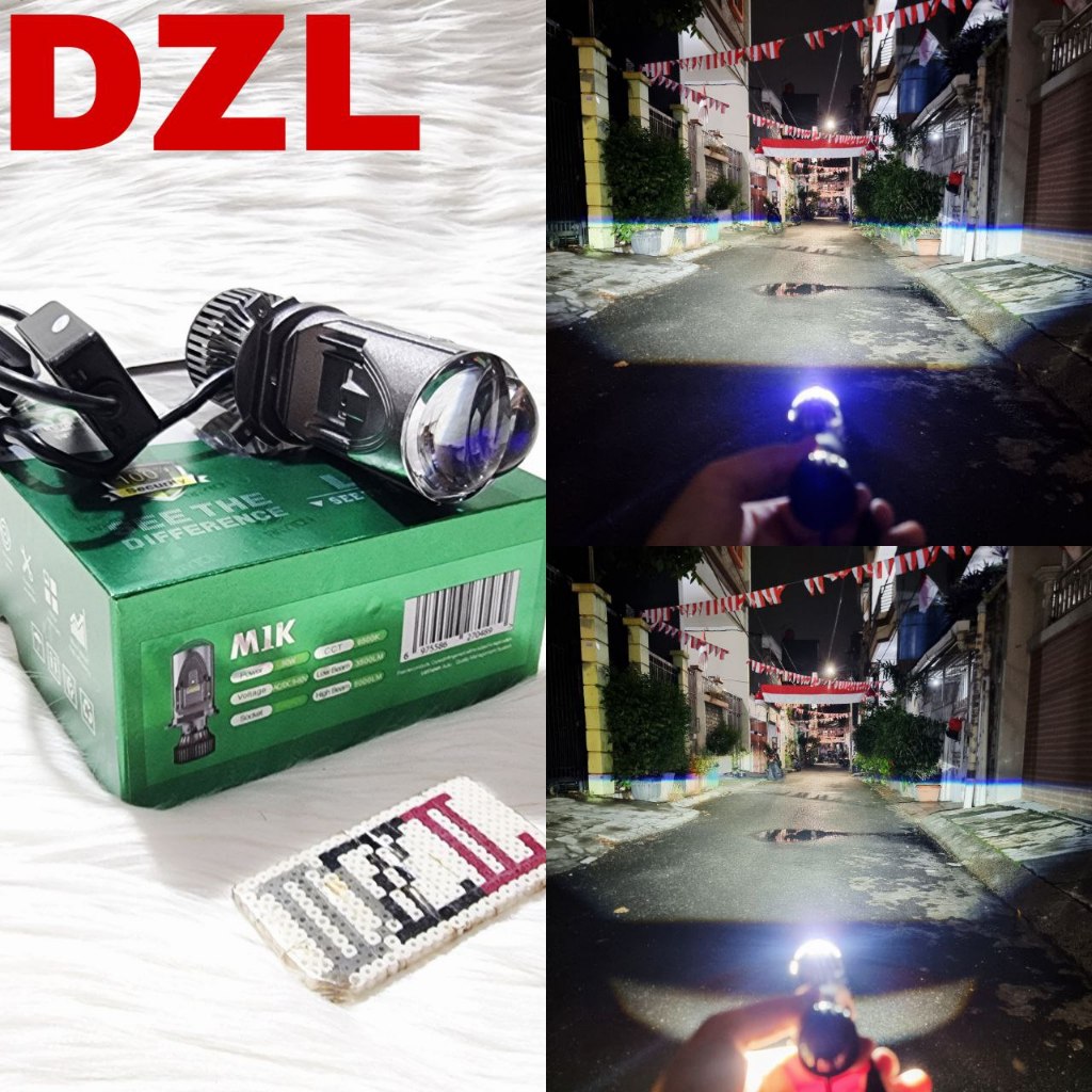H4 rtd biled m1k projector mini projie lampu utama depan led motor dan mobil