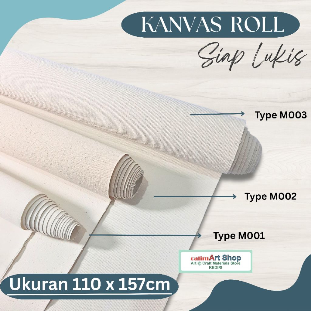 

Kain Kanvas Lukis Roll - Kanvas Roll - CASART & KREATIF Siap Pakai 110cmx157cm