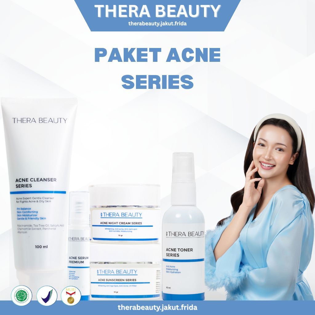 THERA BEAUTY PAKET PREMIUM BRIGHTENING ACNE - THERA BEAUTY SKINCARE WAJAH BY  HENI PURNAMA