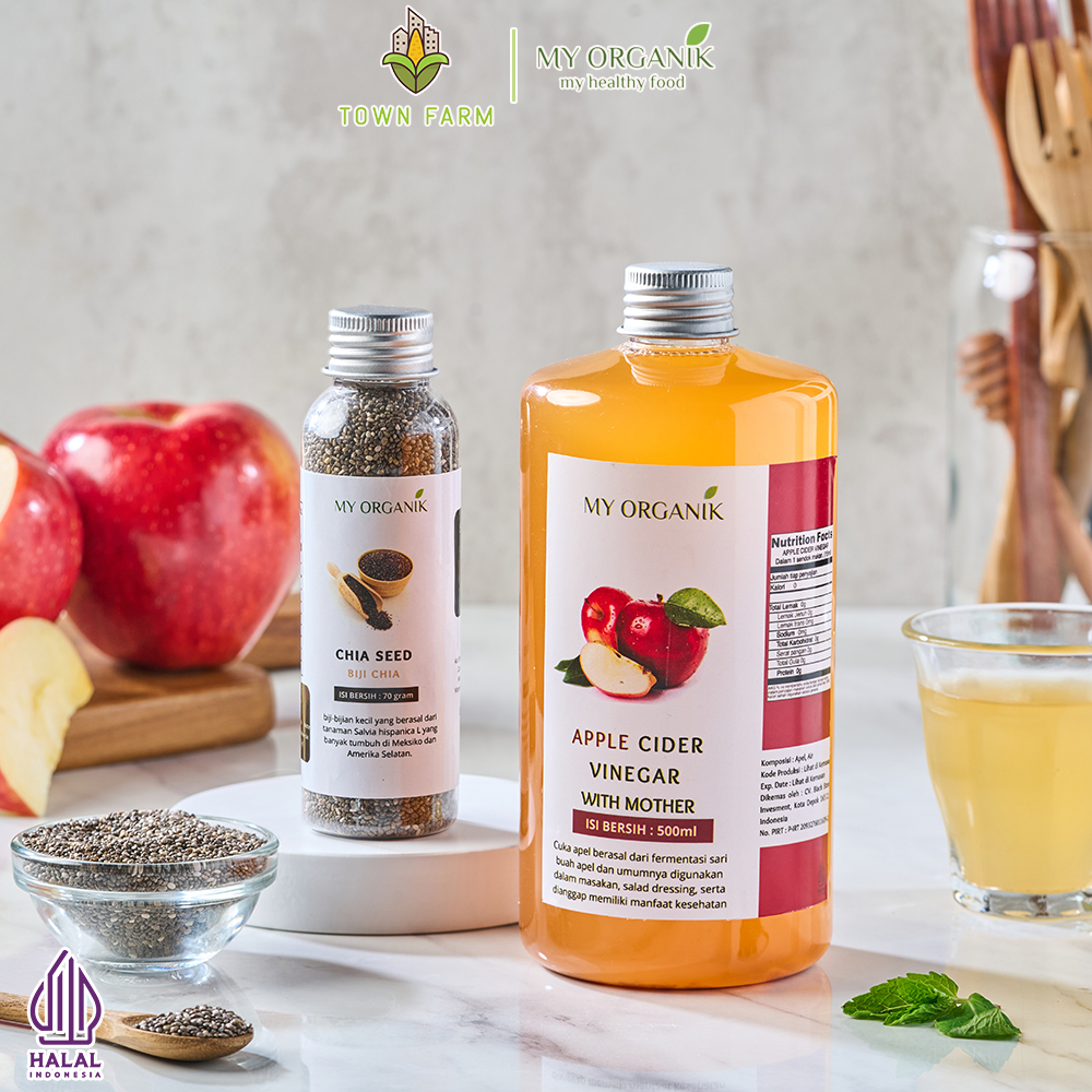 

My Organik Paket Bundling Cuka apel 500 ml dan Chia Seed 70 gram