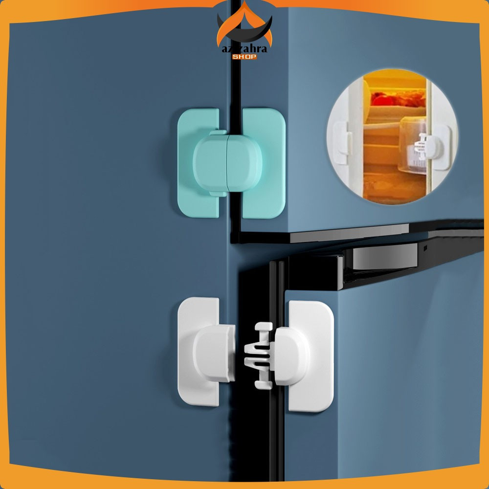 Safety Lock Kunci Kulkas Tambahan Pengaman Anak Multifungsi / Kunci Pengaman Pintu Kulkas Lemari Es Anti Jepit Az Zahra Shop C1258