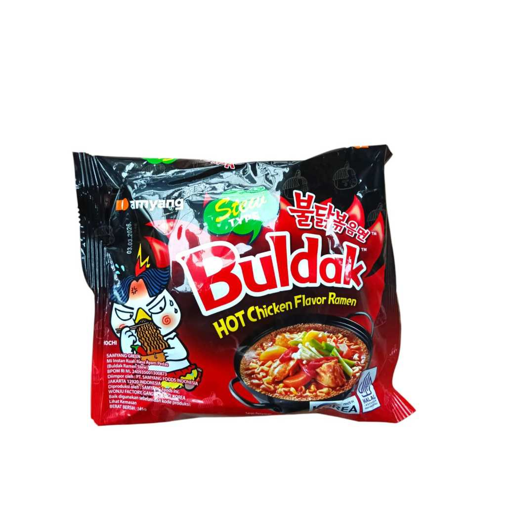 

Mie Samyang Hot Chiken Ramen Stew /Mie Instan Kuah Rasa Ayam Pedas /Mie Korea Halal