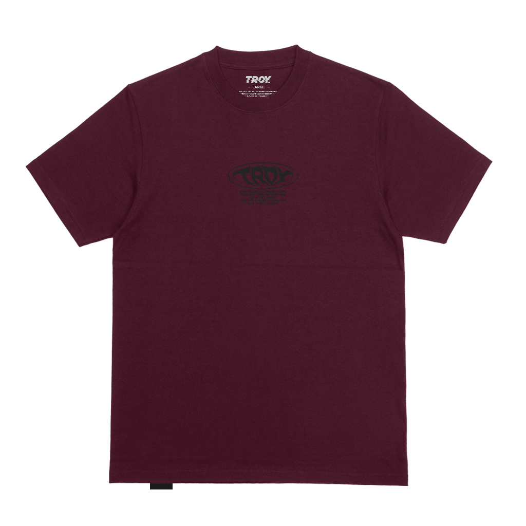 Troy Company Tshirt Maroon Cadmus - Kaos Lengan Pendek Kaos Merah Maroon MTD 2929